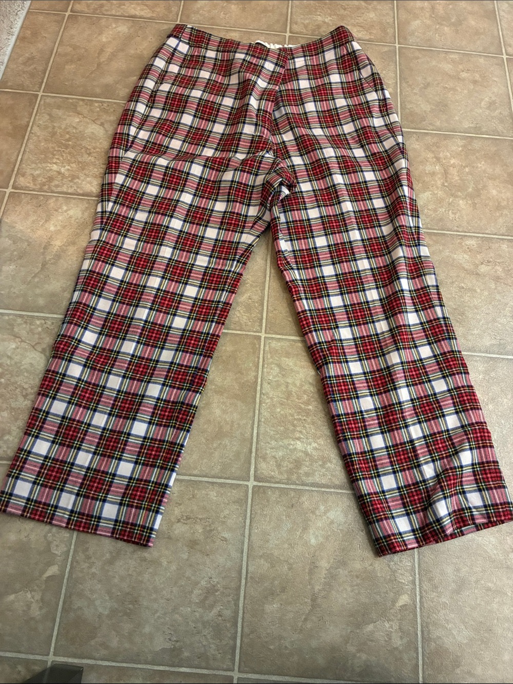 J. Crew Red Plaid pants